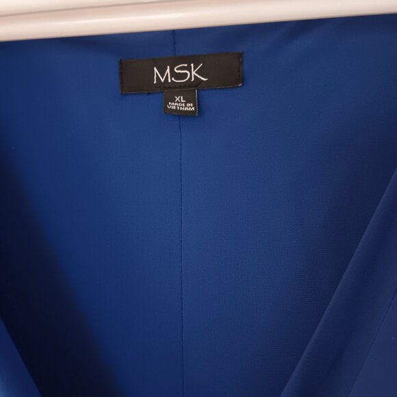 MSK royal blue ruched-side dress, size XL. - Picture 3 of 4